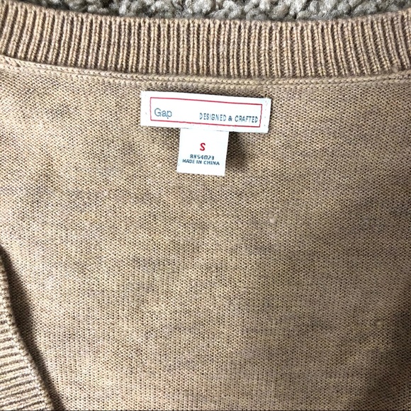 Gap tan & neon stripe button down cardigan - Picture 4 of 4